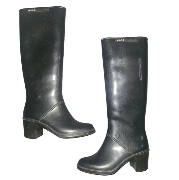 Vtg Marc Jacobs | Logo plaque | Rubber Rain boots | Made in Italy | 90s - Picture 12 of 12